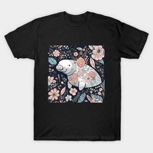 Floral manatee gift ideas T-Shirt